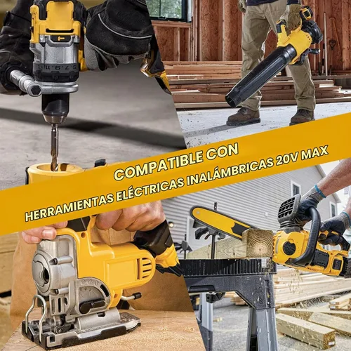 Vista 7 de DZEKO Paquete de 2 baterías de repuesto de 15 celdas de 12 Ah para Dewalt 20V Max batería compatible con DCB200 DCB201 DCB206 DCB207 paquetes