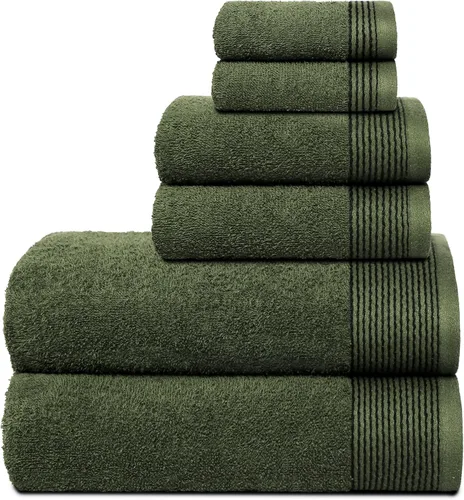 Vista 15 de Belizzi Home Juego de 3 toallas de algodón ultra suave, contiene una toalla de baño de 28 x 55 pulgadas, una toalla de mano de 16 x 24 pulgadas y un