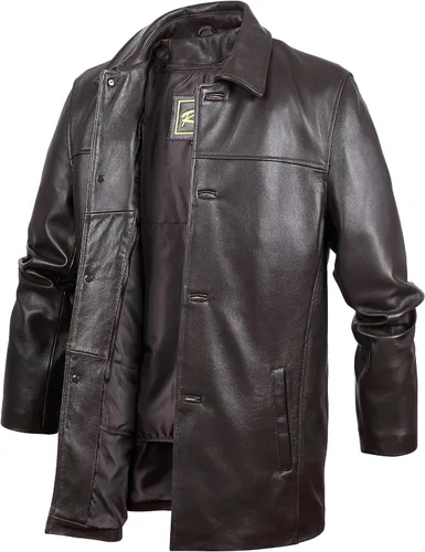 Vista 3 de REED EST. 1950 - Chaqueta de piel de cordero auténtica con cuatro botones