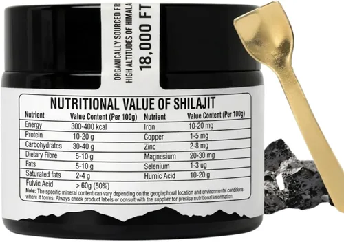 Vista 3 de The Goodbye Company Resina pura Shilajit – Orgánica con más de 85 oligoelementos y ácido fúlvico puro; para hombres y mujeres, impulso de energía