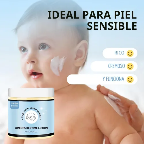 Vista 2 de Loción de magnesio para niños - Loción orgánica de magnesio para bebés - Alivio calmante y relajación - Crema tópica de magnesio calma a los niños a