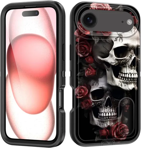 Vista 93 de Funda para iPhone Air con soporte integrado, a prueba de golpes, polvo y caídas, 3 capas, grado militar, funda protectora para iPhone Air de 6.5