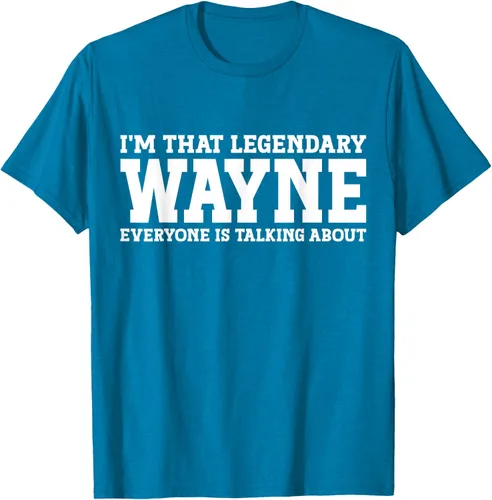 Vista 10 de Wayne Personal Name Funny Wayne Camiseta, Negro