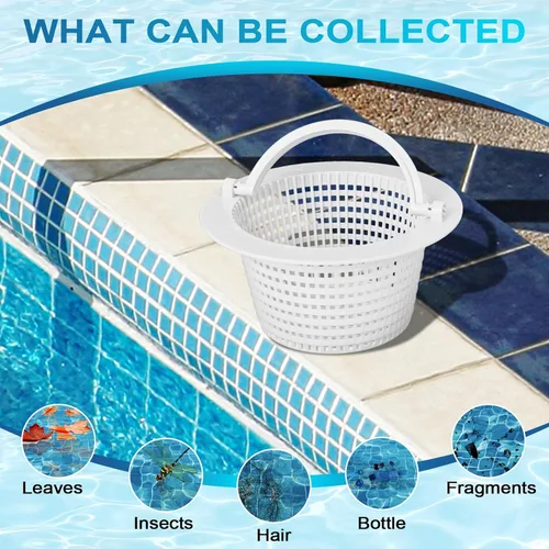 Vista 4 de SPX1091C - Cesta para desnatadora de piscina sobre el suelo para Hayward Pentair SP1091WM, cesta de filtro de piscina compatible con HydroSkim