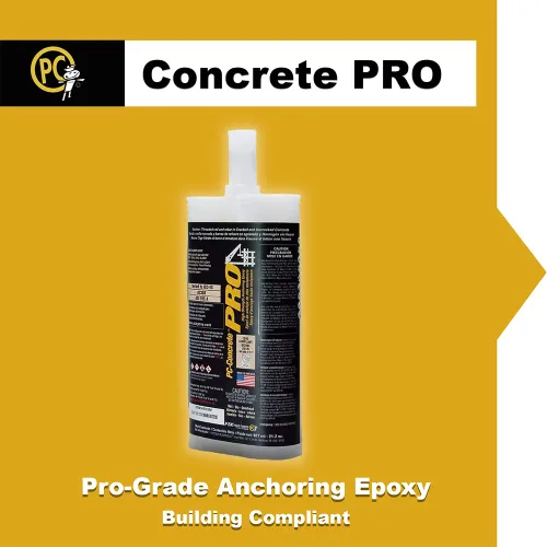 Vista 3 de PC Products, PC-Concrete PRO - Adhesivo epóxico para anclaje de alta resistencia, 8.45 onzas líquidas