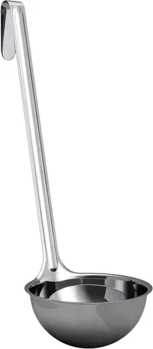 Vista 12 de Cucharón de sopa súper resistente y ergonómico de 1 onza, 1 paquete. Cucharones de acero inoxidable con asas largas. Los mejores accesorios