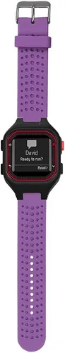 Vista 7 de Correa de repuesto compatible con el reloj inteligente Garmin Forerunner 25, pulsera deportiva de silicona negra impermeable (correa para hombre)