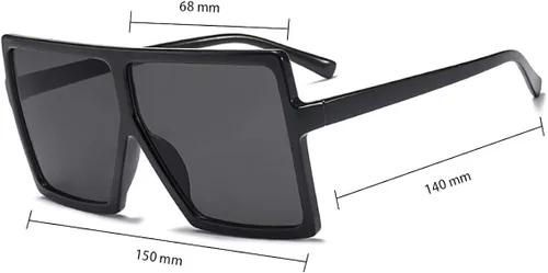 Vista 4 de JUSLINK Gafas de sol cuadradas de gran tamaño para mujer modernas y planas