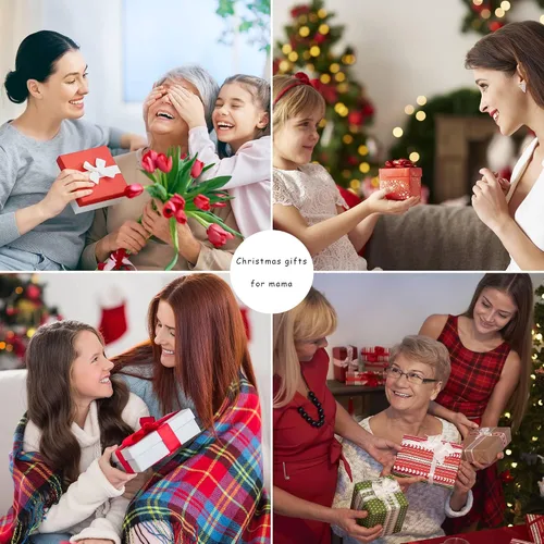 Vista 7 de Collar de mamá para el día de la madre para mamá, moderno, lindo, simple, delicado, cursivo, con tarjeta de cita significativa, Acero inoxidable, No