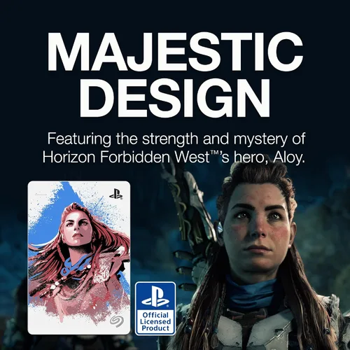 Vista 3 de Seagate Horizon Forbidden West - Unidad de juego de edición limitada para consolas Playstation, 2 TB, disco duro externo - USB 3.2 Gen1