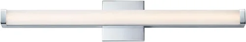 Vista 19 de Maxim Lighting Spec - Lámpara de tocador de baño Acabado de aluminio de níquel satinado Lámpara contemporánea para interiores Ideal para baños