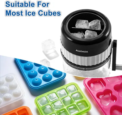 Vista 5 de Máquina de cono de nieve - Máquina de hielo para granos, máquina de hielo afeitado manual para conos de nieve, máquina portátil de cono de nieve