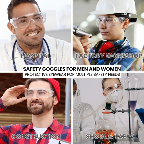 Vista 8 de Ansi Z87.1 Ansi Z87.1 - Gafas de seguridad antivaho para hombres y mujeres, gafas de laboratorio resistentes a arañazos e impactos, gafas
