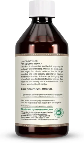 Vista 3 de Herbsforever Aceite Amla – Mima y nutre tu cabello – Goodness of Amla – Aceite premium prensado en frío – Sin OMG, orgánico, vegano – 7.1 fl oz