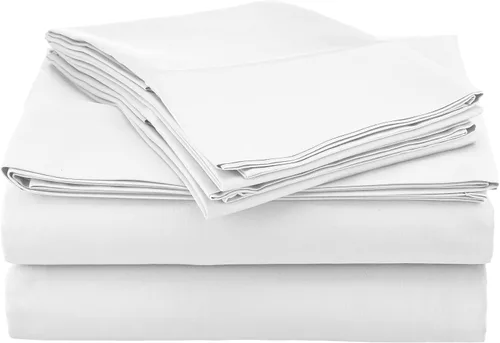 Vista 9 de Pointehaven Juego de sábanas y fundas de almohada de 100 % algodón suave, tejido satinado de 500 hilos, se adapta a colchones de 21 pulgadas