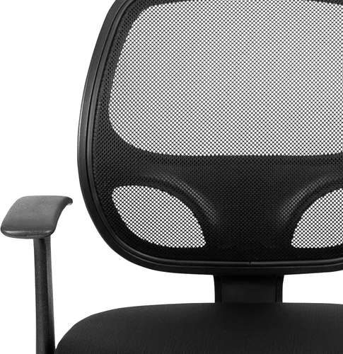 Vista 10 de Flash Furniture Flash Fundamentals Silla de oficina ergonómica giratoria de malla negra con brazos