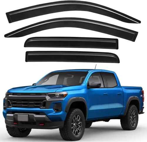 Vista 7 de Lightronic - Viseras de ventilación extra duraderas, con clip, para canal interno, para auto, se ajustan a Chevrolet Colorado 2023-2025 y GMC