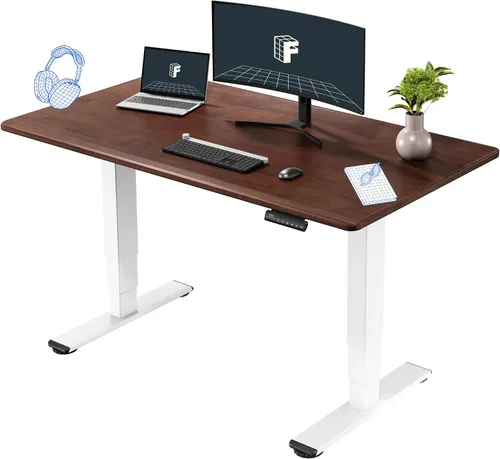 Vista 33 de FlexiSpot E6 Bamboo - Escritorio eléctrico de pie de 3 etapas con motor dual de 48 x 24 pulgadas, soporta 220 libras, altura ajustable con ajustes