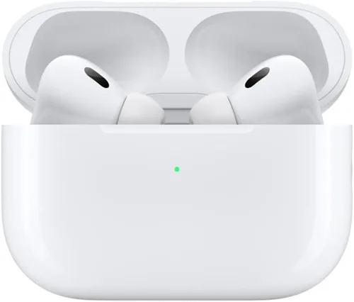 Vista 3 de Apple AirPods Pro de 2ª generación con funda de carga MagSafe inalámbrica (USB-C) con Apple de garantía limitada de 1 año (clásico)