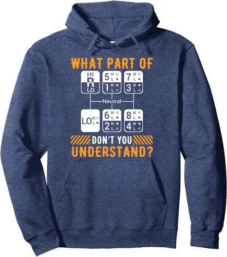 Vista 6 de What Part Don't You Understand Funny Trucker Dad - Sudadera con capucha para hombre Negro