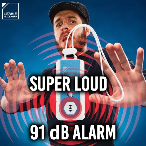 Vista 3 de Lewis N Clark Alarma de puerta de viaje + protector de ventana, sistema de seguridad portátil para el hogar, funciona con pilas para hotel