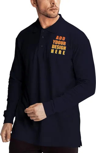 Vista 3 de Custom Polo Shirt for Men Customized Golf Shirts Design Your Own Personalized Tee Upf50+ Print Embroidered Text Photo Logo