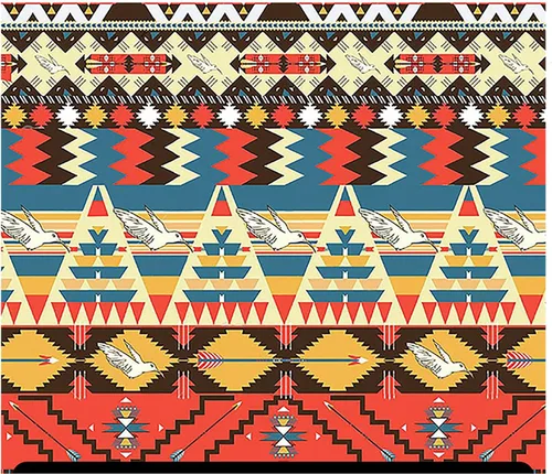 Vista 14 de HTV con estampado tribal y azteca (19.66 x 36 pulgadas), diamante africano