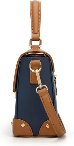 Vista 5 de Milan Chiva Bolso cruzado pequeño para mujeres, elegante asa superior, bolsos cuadrados de diseñador