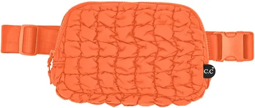Vista 24 de C.C Bolsa de cintura para mujeres – Riñonera acolchada cruzada para el cuerpo con correa ajustable, idea de regalo de moda, Ajuste regular