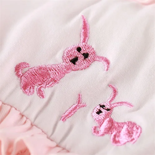Vista 6 de Mamelucos de verano recién nacido bebé mamelucos con volantes Bebes Jumper