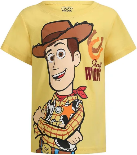 Vista 2 de Disney Toy Story Woody, Buzz and Rex Boys Short Sleeve T-Shirt 4 Pack for Toddler and Little Kids - YellowBlueGreenGrey