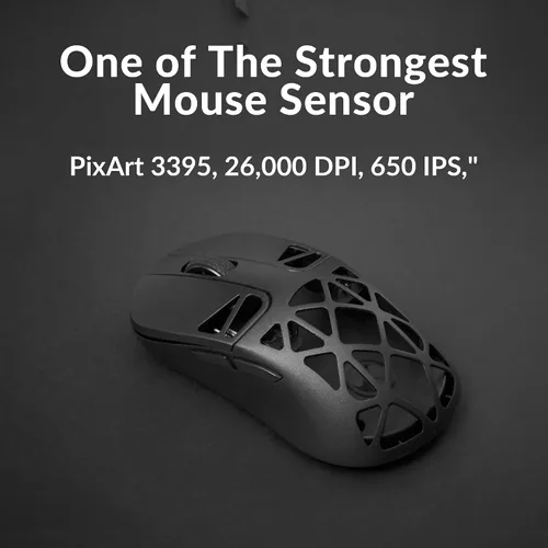 Vista 5 de Keychron M3 Mini 4K Ratón inalámbrico Bluetooth 5.1/2.4 GHz/con cable óptico, ultra ligero de 65g con sensor programable PixArt 3395 de hasta 26,000