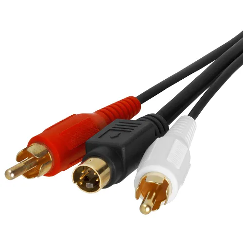 Vista 3 de Cable de video S de 100 pies SVHS de 4 pines, cable de video Mini DIN S-Video para cine en casa, videocámara, receptor DSS, reproductor de DVD, negro