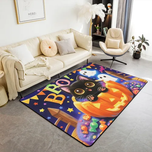 Vista 13 de jejeloiu Cute Mushroom Decor Rugs for Living Room Bedroom for Kids Boys Girls Area Rug 3x5 Botanical Plants Decorative Carpet Cartoon Mushrooms