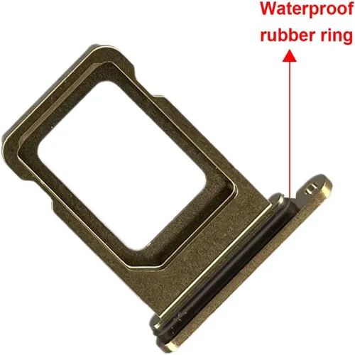 Vista 2 de Bandeja de repuesto para tarjeta SIM para iPhone 13 Pro y iPhone 13 Pro Max (verde alpino) con anillo de goma impermeable y pasador de expulsión