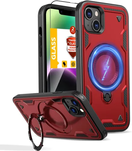 Vista 102 de Funda magnética para Google Pixel 9A compatible con cargador inalámbrico MagSafe, para Pixel 9A, funda de teléfono integrada de 360 °, con 2
