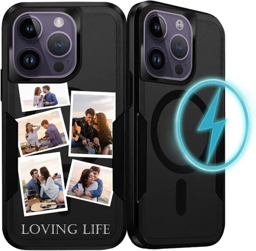 Vista 11 de Funda de teléfono personalizada para iPhone 17 Air 16 15 14 13 Pro Max Plus 12 11 con MagSafe funda magnética personalizada para teléfono celular