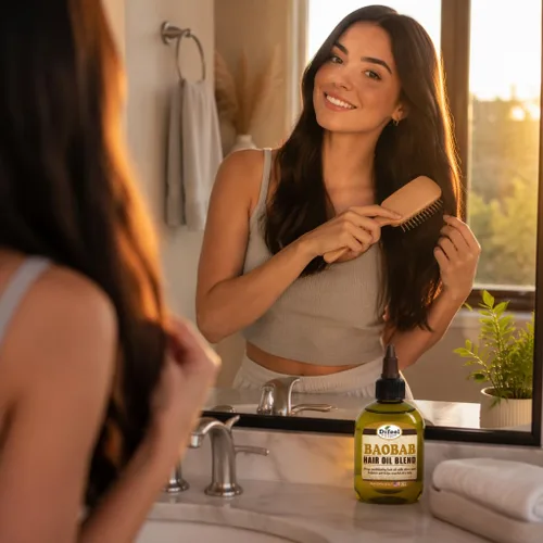 Vista 6 de Difeel Aceite natural de acondicionamiento profundo prémium para el cuidado del cabello, aceite de baobab, 2.5 onzas