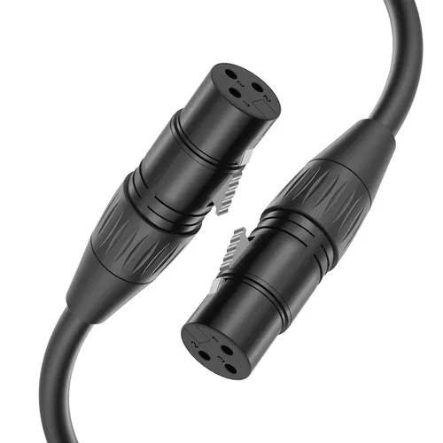 Vista 11 de Cable de micrófono XLR de alta calidad de 5 pies hembra a hembra, paquete de 2