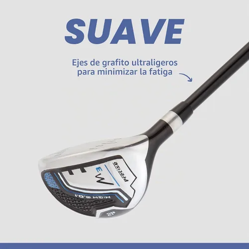 Vista 6 de Precise M3 - Juego de golf de 14 piezas para hombre – Driver de 460cc, Madera, Híbrido, Hierros 6-PW, Putter, Bolsa con Soporte, 3 Fundas