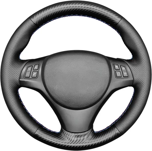 Vista 14 de MEWANT Funda de volante para BMW E90 M Sport E81 E82 E87 E88 E91 E92 E93 M3 E90 E92 de gamuza negra