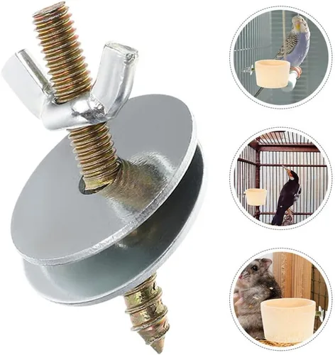 Vista 3 de Ipetboom 10 Uds. Accesorios de tornillo para jaula de pájaros, tuerca de tornillo con juntas, jaula para pájaros, soporte para pájaros, accesorios