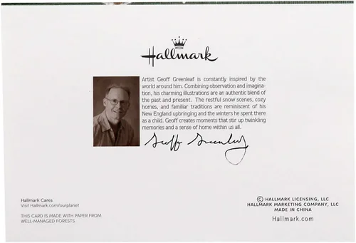 Vista 6 de Hallmark Tarjetas de Navidad en caja, puerta roja invernal (16 tarjetas de Navidad con sobres)