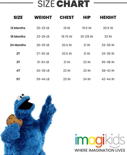 Vista 7 de Sesame Street Elmo Cookie Monster - Conjunto de sudadera con capucha y pantalones para niños pequeños