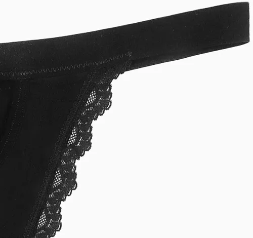 Vista 5 de Banamic Ropa interior para mujer, tangas elegantes y tangas recortadas de encaje