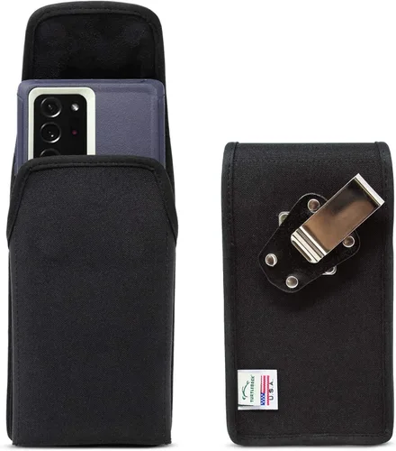 Vista 9 de Turtleback Funda hecha para Note 20 Ultra compatible con OB Defender o fundas voluminosas, clip de cinturón de metal ejecutivo, bolsa de cuero