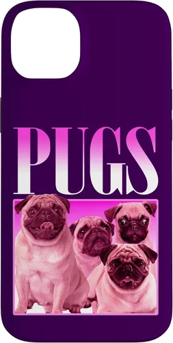 Vista 15 de iPhone 16 Pugs Bootleg Rap Lindo Pug Dog Pet Owners Retro 90's Poster Case