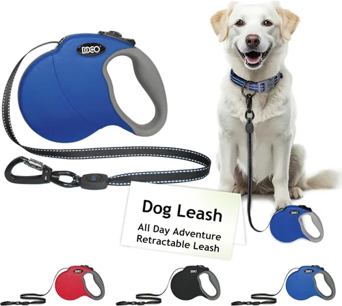 Vista 11 de DOCO Correa retráctil para perros pequeños, cinta reflectante con control de parada y bloqueo, cierre giratorio de 360° y correas para perros