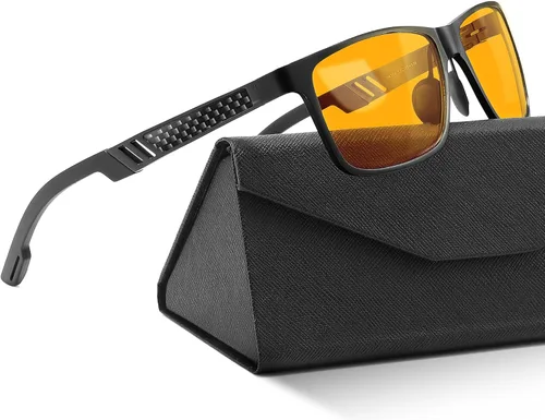 Vista 14 de IBOANN Blue Light Glasses for Men - Lightweight Al-Mg Metal, Gaming Computer Blocking Glasses, Eye Protection Anti Eyestrain