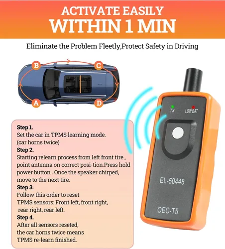 Vista 4 de Herramienta Universal de Aprendizaje TPMS, Entrenamiento de Programación del Sistema, Herramienta de Activación del Sistema de Monitoreo de Presión
